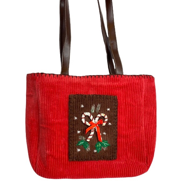 Cappelli Handbags - Cappelli Christmas Candy Cane Tote Purse